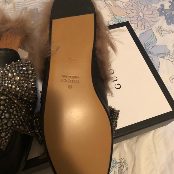 Gucci Princetown Fur Loafers 36 6 - Picture 4 of 5